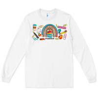 White teacher life rainbow frosted Long Sleeve Tee - JahusDesignShop