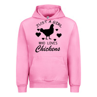 Fuchsia Pink Just A Girl Who Love Chickens Urban Hoodie - Bettercallsaul