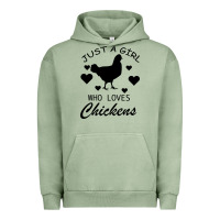 Pigment Oil Green Just A Girl Who Love Chickens Urban Hoodie - Bettercallsaul