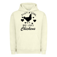 Pigment Pistachio Just A Girl Who Love Chickens Urban Hoodie - Bettercallsaul