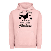 Pigment Salmon Just A Girl Who Love Chickens Urban Hoodie - Bettercallsaul