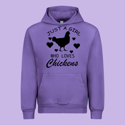 Just A Girl Who Love Chickens Urban Hoodie Designed By Bettercallsaul