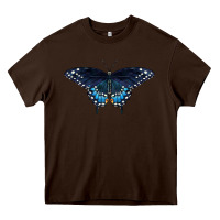 Chocolate Brown Black Swallowtail Butterfly Heavy Core Tee - LillyAllenDesigns