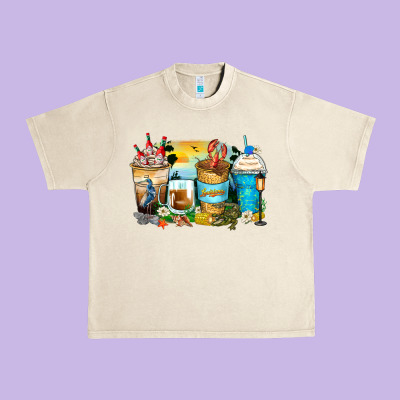 Louisiana Coffee Cups Urban Heavy Tee Designed By Zillion Design Studio