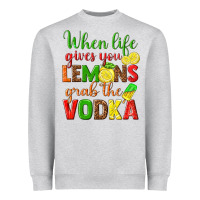 Heather Grey when life gives you lemons grab the vodka Heavyweight Sweatshirt - texasbilliewilder