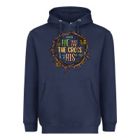 Navy when he was one the cross i was one his mind Heavyweight Hoodie - MaliasSmallBusiness