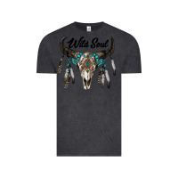 Vintage Black wild soul boho skull Vintage Tee - RanaPortraitStore