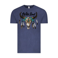 Vintage Denim wild soul boho skull Vintage Tee - RanaPortraitStore