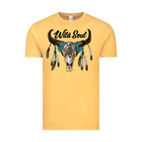 Vintage Mustard wild soul boho skull Vintage Tee - RanaPortraitStore