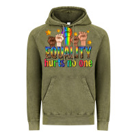 Vintage Olive equality hurts no one with fists Vintage Hoodie - texasbilliewilder
