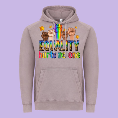 Vintage Hoodie equality hurts no one with fists