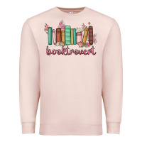 Pale Pink booktrovert Premium Sweatshirt - MaliasSmallBusiness