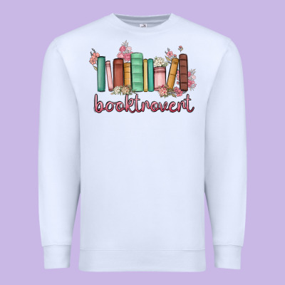 Booktrovert Premium Sweatshirt Designed By Maliassmallbusiness