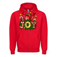 Red christmas joy coffee and candies Zipper Hoodie - AdoDesignShop
