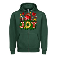 Sports Green christmas joy coffee and candies Zipper Hoodie - AdoDesignShop