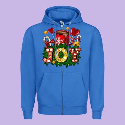 Christmas Joy Coffee And Candies Zipper Hoodie Designed By Adodesignshop
