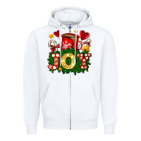 White christmas joy coffee and candies Zipper Hoodie - AdoDesignShop