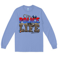 Colony Blue police life Long Sleeve Tee - AdoDesignShop