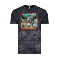 Cloud Black wild soul boho skull with background Vintage Tee - RanaPortraitStore