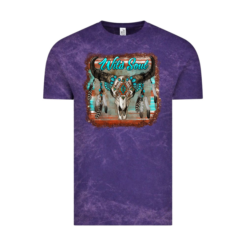 Wild Soul Boho Skull With Background Vintage Tee by RanaPortraitStore | Teevron