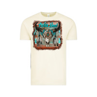 Vintage Arctic wild soul boho skull with background Vintage Tee - RanaPortraitStore