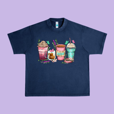 Mom Coffee Cups Urban Heavy Tee Designed By Zillion Design Studio