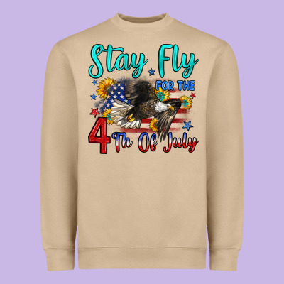 Stay Fly For The 4 Th Of July Heavyweight Sweatshirt Designed By Zillion Design Studio