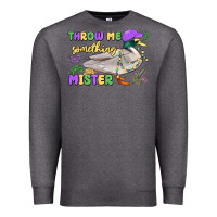 Charcoal Heather throw me something mister mardi gras duck Premium Sweatshirt - MaliasSmallBusiness