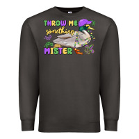 Smoke throw me something mister mardi gras duck Premium Sweatshirt - MaliasSmallBusiness
