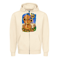 Sandshell pumpkin sunflower Zipper Hoodie - JahusDesignShop