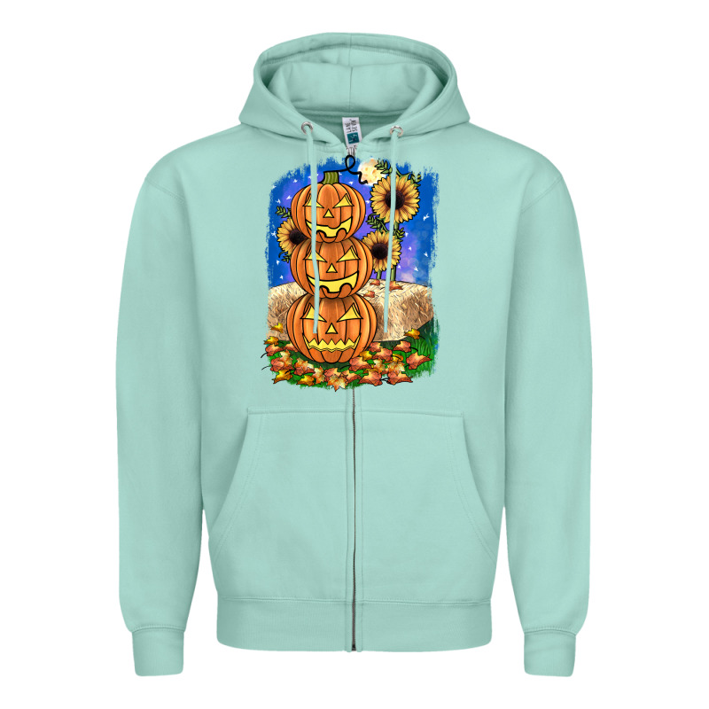 Pumpkin Sunflower Zipper Hoodie by JahusDesignShop | Teevron