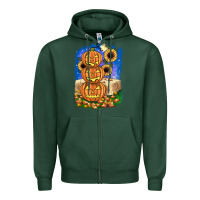 Sports Green pumpkin sunflower Zipper Hoodie - JahusDesignShop