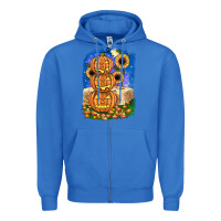 True Royal pumpkin sunflower Zipper Hoodie - JahusDesignShop