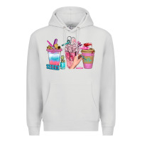 Dove Grey Nail Coffee Cups With Rings Bbs Premium Hoodie - BundleAndBundleShop