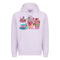 Lilac Nail Coffee Cups With Rings Bbs Premium Hoodie - BundleAndBundleShop