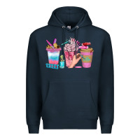 Navy Nail Coffee Cups With Rings Bbs Premium Hoodie - BundleAndBundleShop