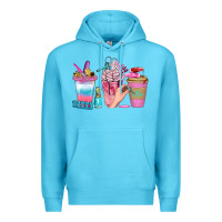 Ocean Blue Nail Coffee Cups With Rings Bbs Premium Hoodie - BundleAndBundleShop