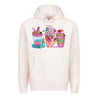 Pale Pink Nail Coffee Cups With Rings Bbs Premium Hoodie - BundleAndBundleShop