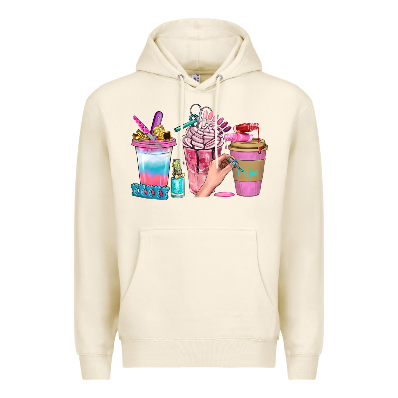 Nail Coffee Cups With Rings Bbs Premium Hoodie by BundleAndBundleShop | Teevron