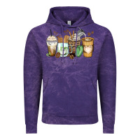Cloud Purple latte coffee cups Vintage Hoodie - Zillion Design Studio