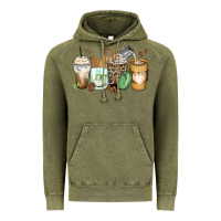 Vintage Olive latte coffee cups Vintage Hoodie - Zillion Design Studio