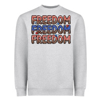 Heather Grey freedom freedom freedom Heavyweight Sweatshirt - Zillion Design Studio