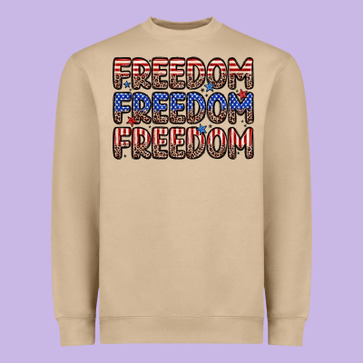 Freedom Freedom Freedom Heavyweight Sweatshirt Designed By Zillion Design Studio