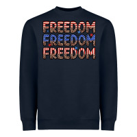 Navy freedom freedom freedom Heavyweight Sweatshirt - Zillion Design Studio