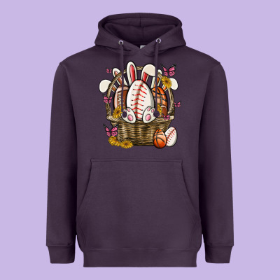 Easter Basket Sports Heavyweight Hoodie Designed By Maliassmallbusiness