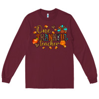 Burgundy one thankful teacher Long Sleeve Tee - JahusDesignShop