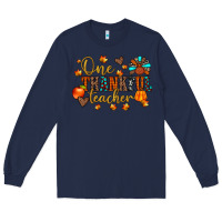 Navy one thankful teacher Long Sleeve Tee - JahusDesignShop