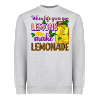 Heather Grey when life gives you lemons make lemonade Heavyweight Sweatshirt - texasbilliewilder