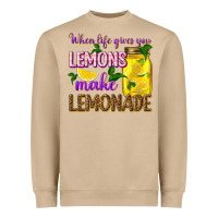 Mushroom when life gives you lemons make lemonade Heavyweight Sweatshirt - texasbilliewilder