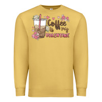 Antique Gold coffee is my valentine Premium Sweatshirt - MaliasSmallBusiness
